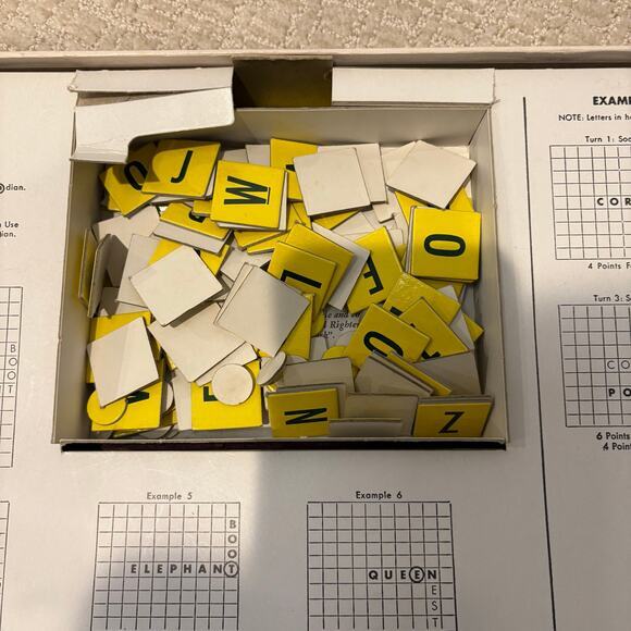 1958 Vintage Scrabble for Juniors board game Selchow & Righter‎ Co - Picture 4 of 7